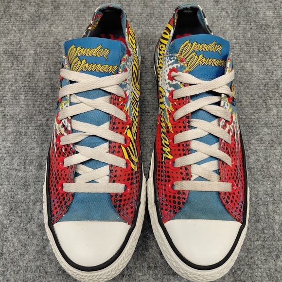 Converse All Star Wonder Women's Low Top Shoes Size 8 Chuck Taylor DC Comics - Picture 4 of 10